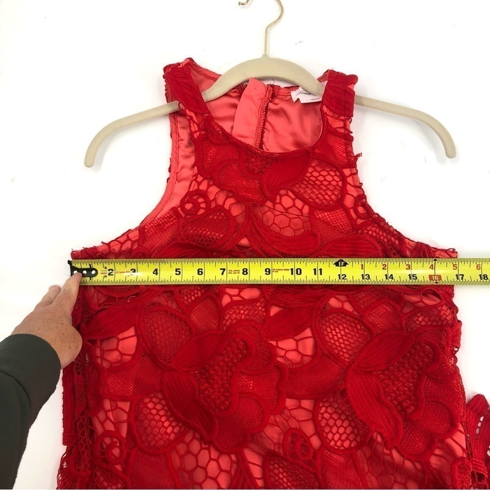 Lovers + Friends Caspian Dress Women Small Floral Lace Mini High Neck Party HOCO - Picture 8 of 11
